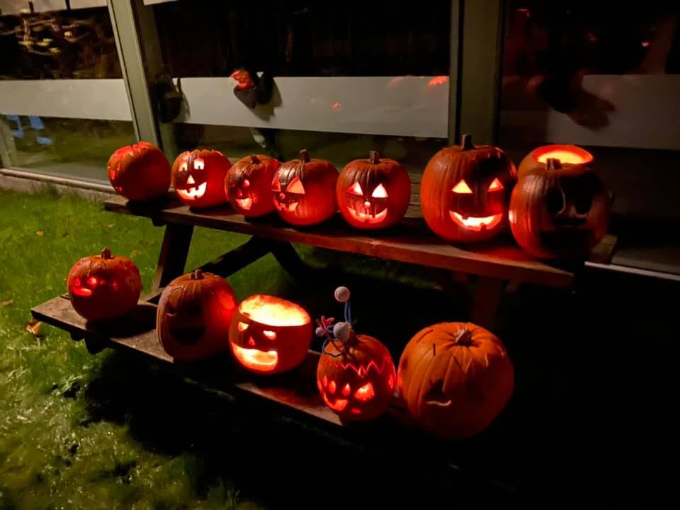 Halloween-græskar på Skjoldhøjskolen