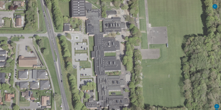 Ortofoto af Skjoldhøjskolen fra 2025