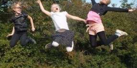 Glade piger på Skjoldhøjskolen